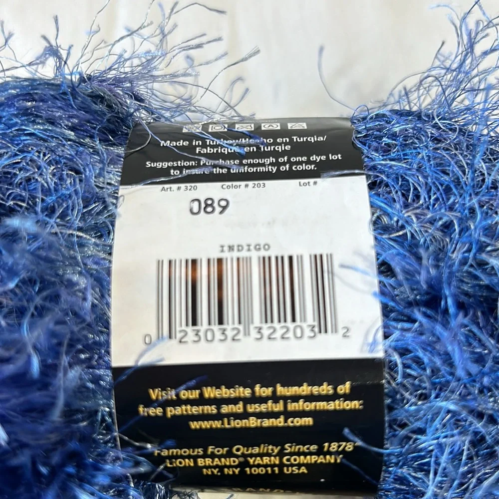 New Lion Brand Fun Fur Eyelash Yarn 2 Skeins